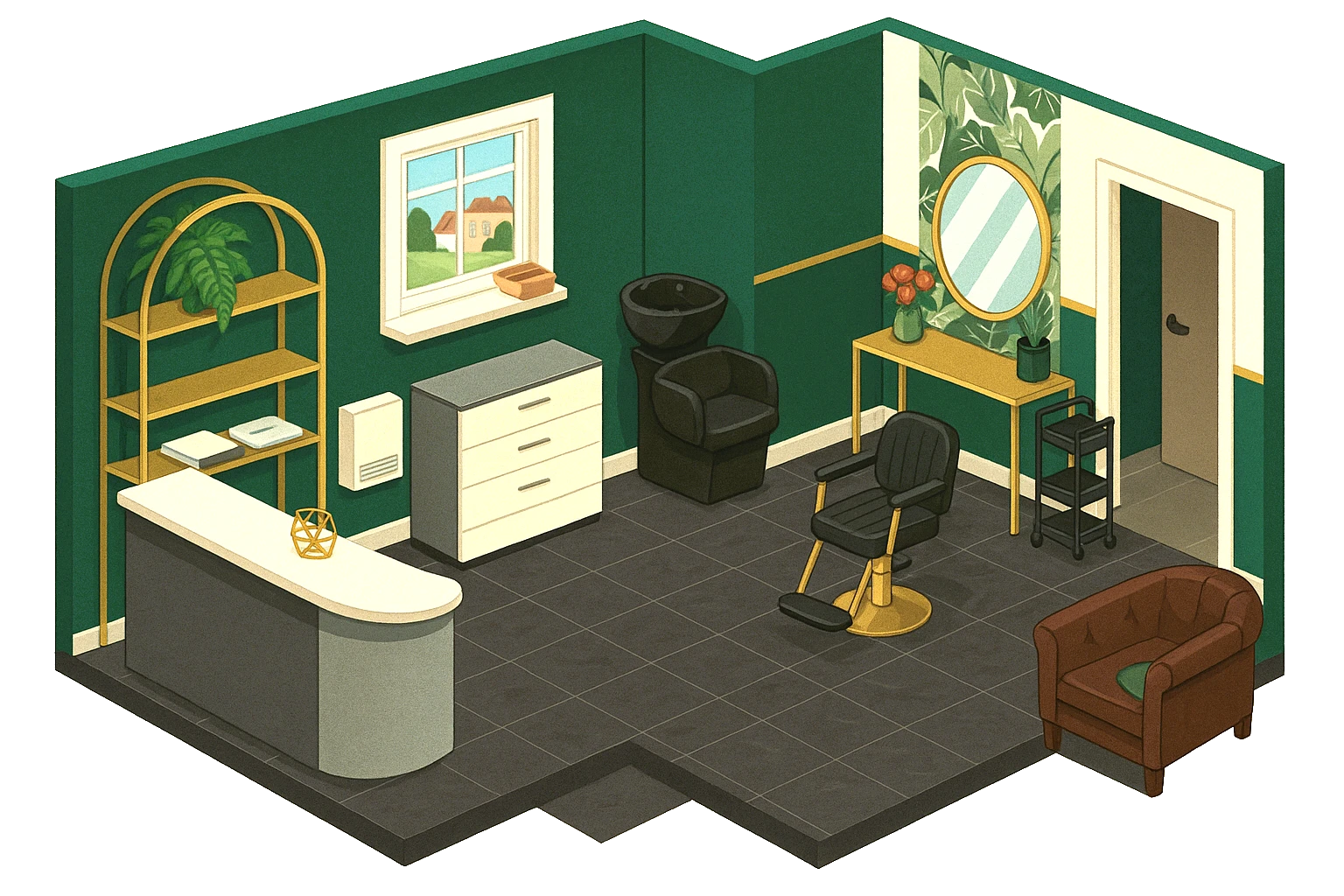 Illustration vom Salon